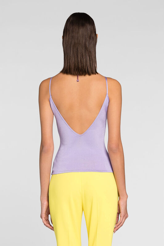 RC Ruffle-detailed vest top Purple QKM602-MG011