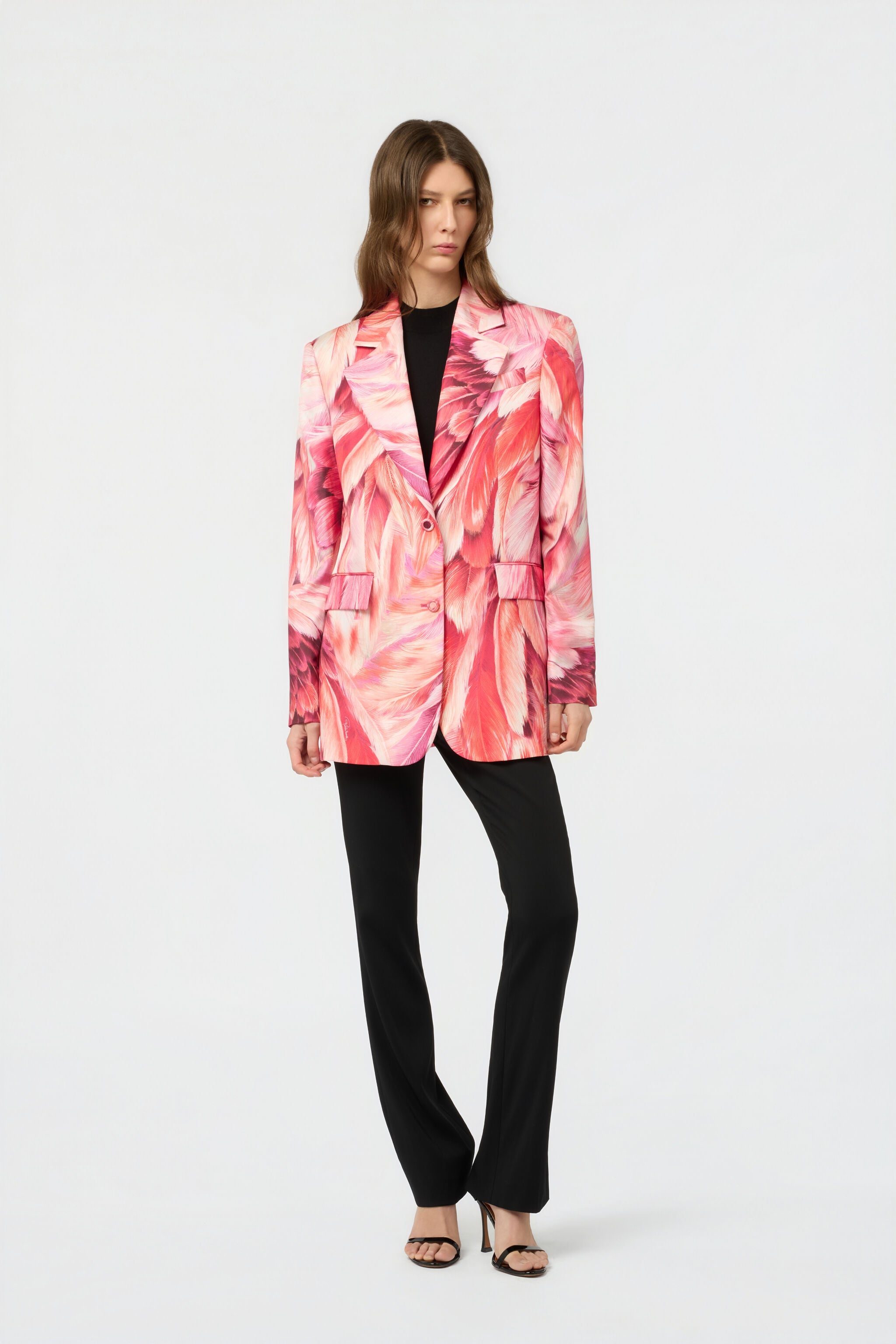 RC Veste en soie avec imprimé Plumage RC Veste en soie avec imprimé Plumage PEONIA SWT405-4QL71