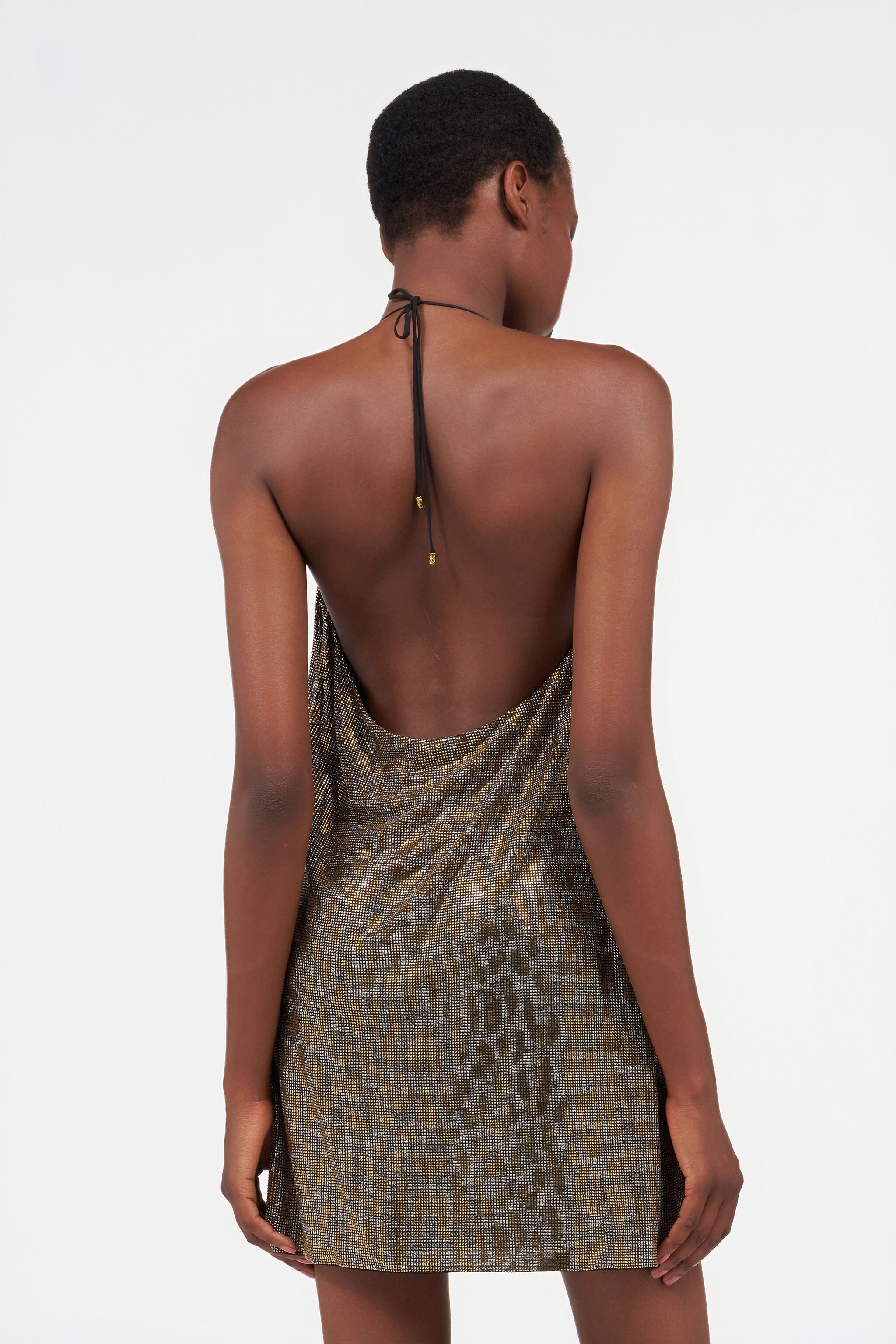 RC Embroidered Dress GOLD/CRYSTAL WKR140-JJ029