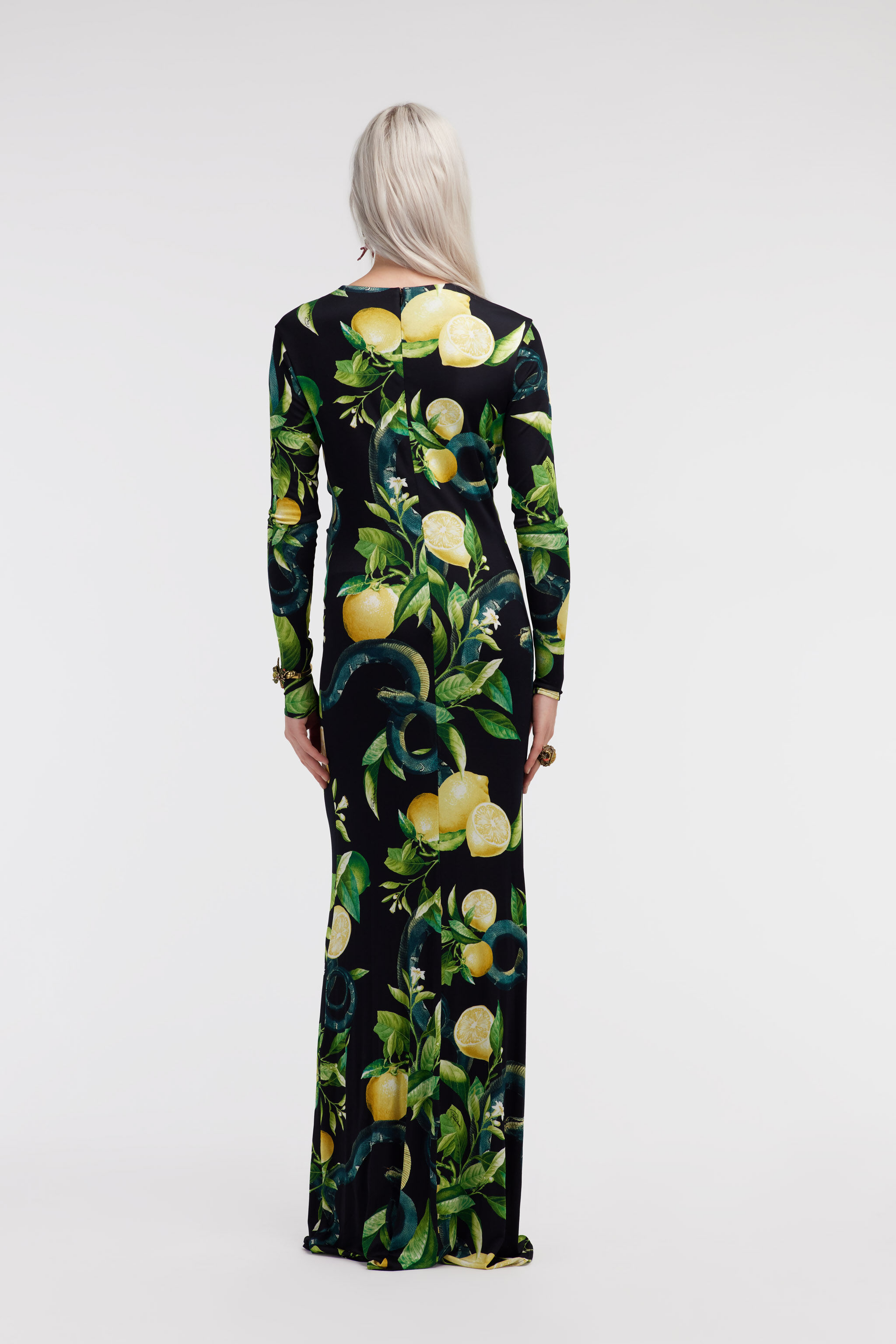 RC Lemon print long dress Black SKT107-JRI89