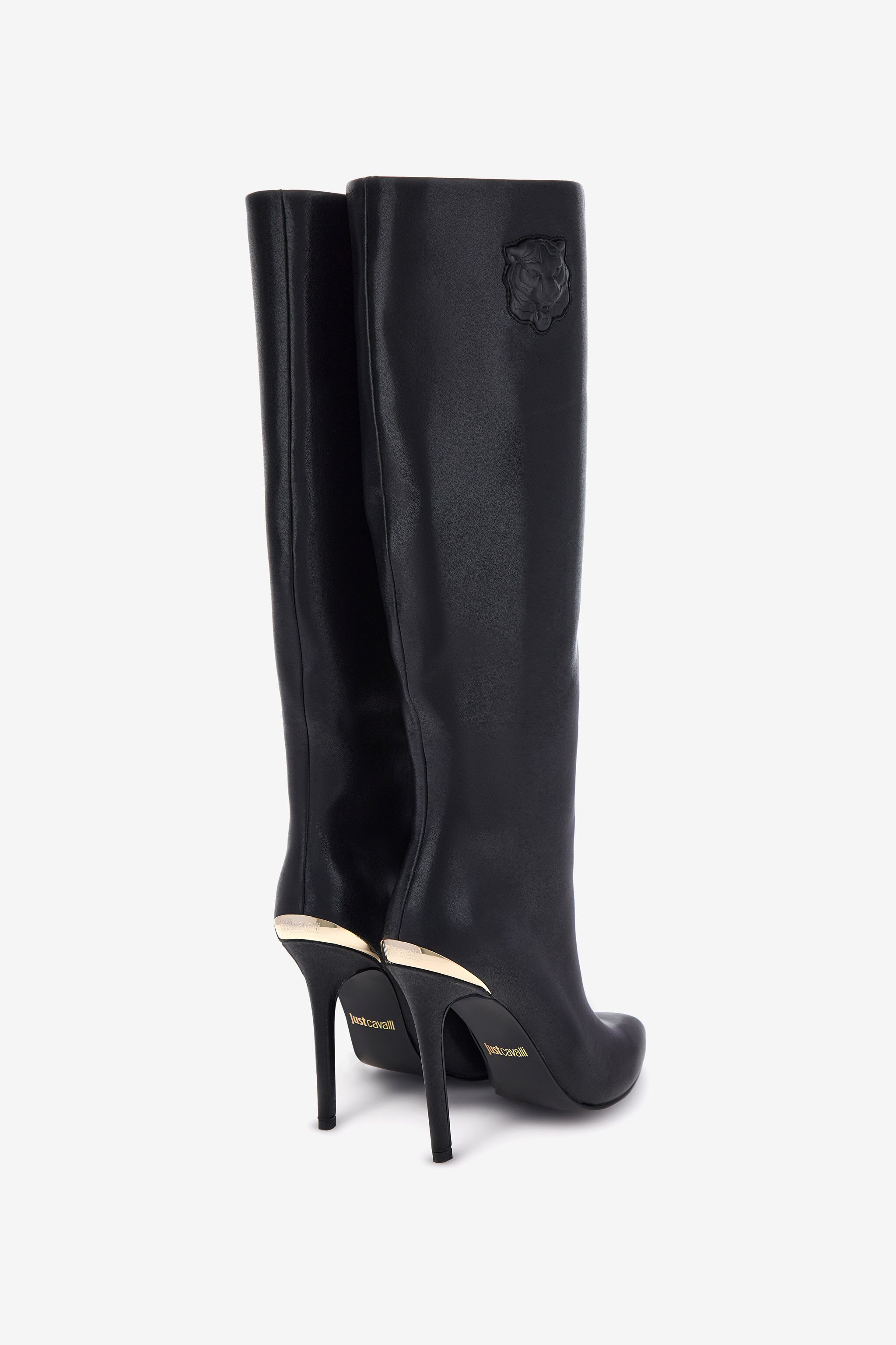 JC Just Cavalli Tiger Logo Boots BLACK RKS205-RK570