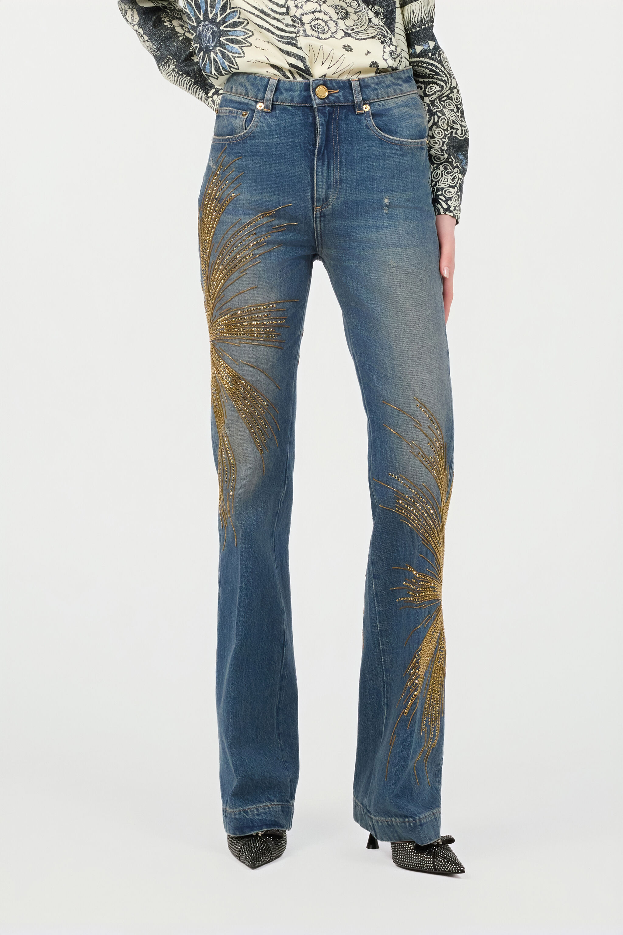 RC Vaqueros Con Strass Azul UKJ242-DS007