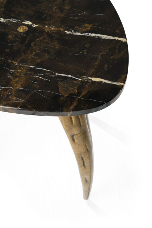 HO Tiger Tooth Marble Side Table Black NALJAD-JC###