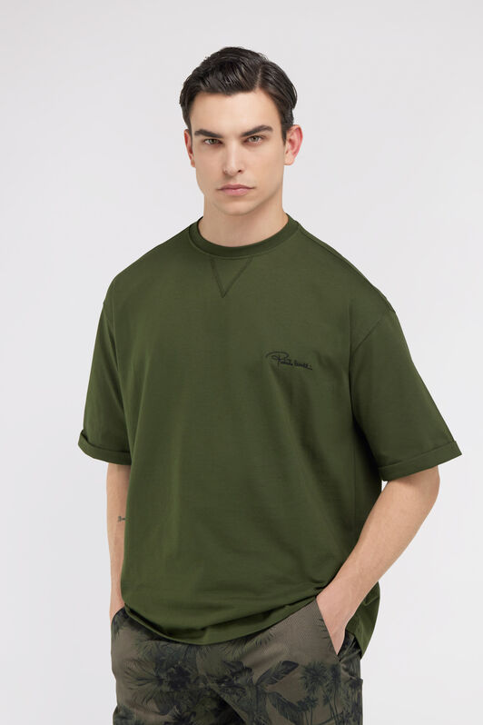RC T-Shirt Verde Firma Ricamata Verde scuro SRT62A-JD060