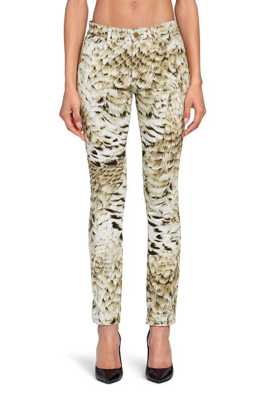 RC Hawk-print skinny jeans NATURAL LQJ232-DAZ35