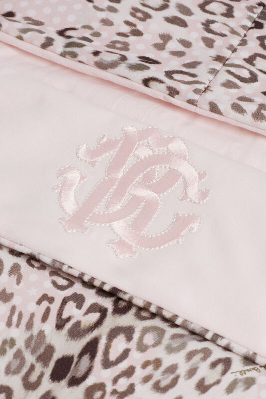 JU Blue Jaguar print reversible baby nest BABYPINK/BEIGE/BROWN JJT81H-JMR82