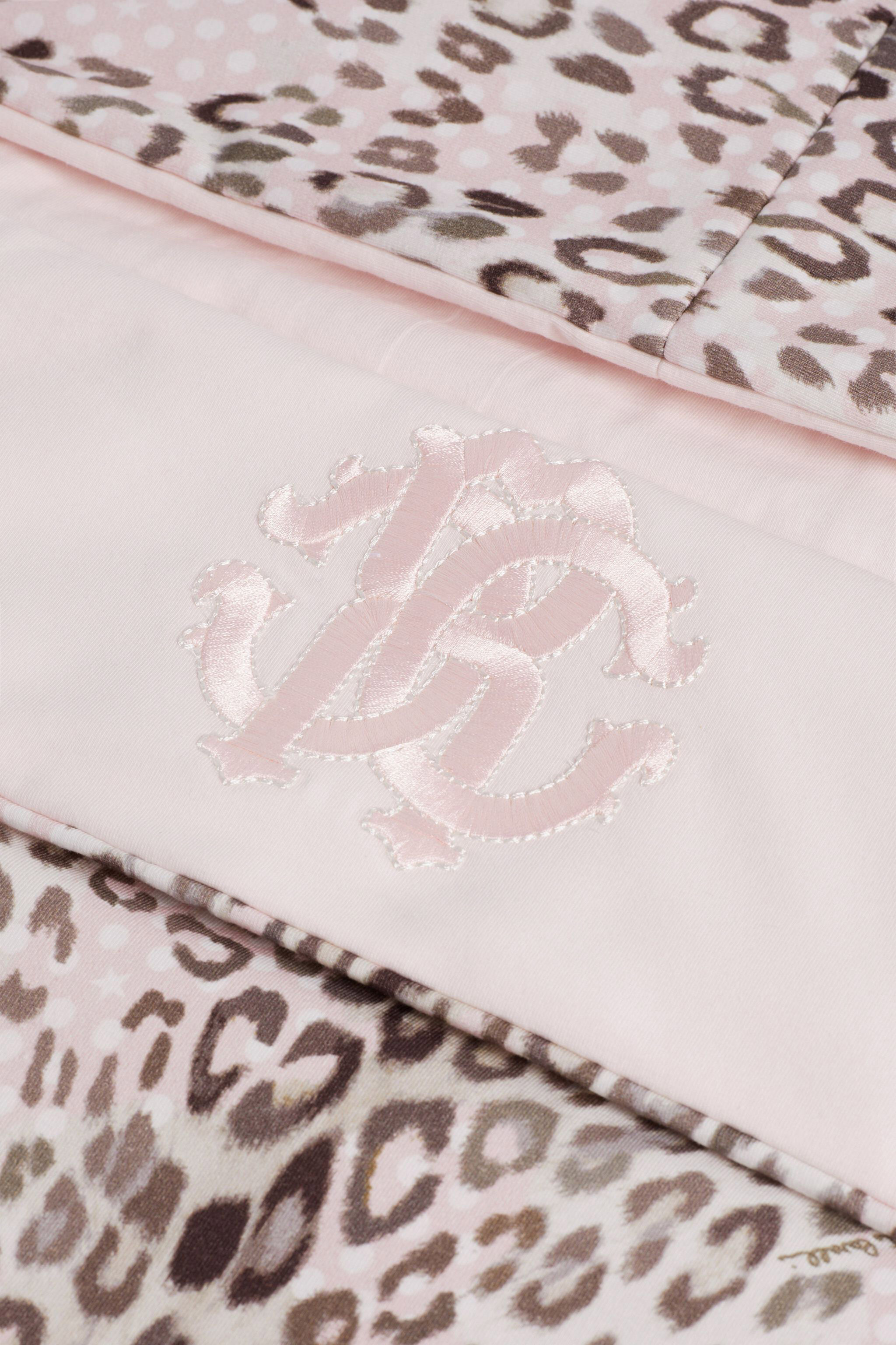 JU Blue Jaguar print reversible baby nest BABYPINK/BEIGE/BROWN JJT81H-JMR82