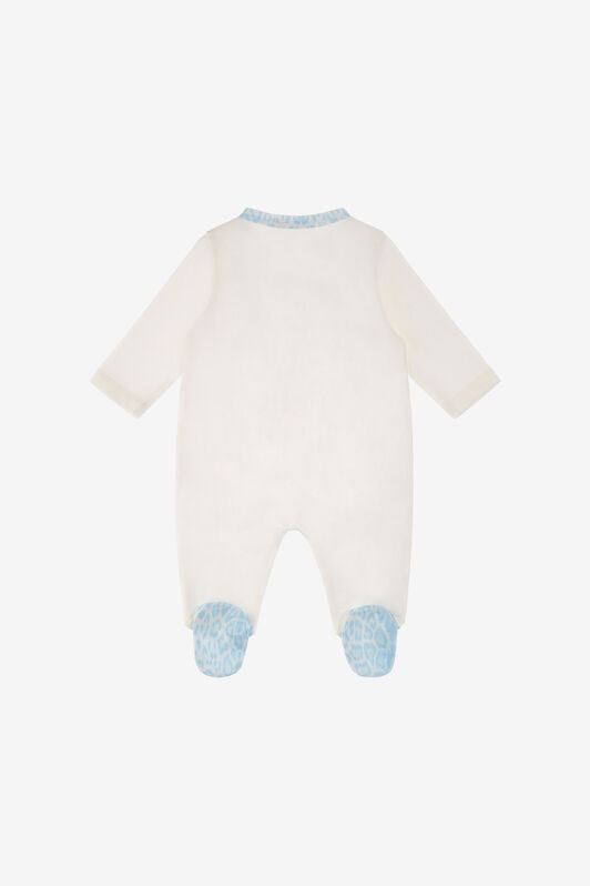 JU RC Monogram embroidery babygrow set Light blue SJT857-JD001
