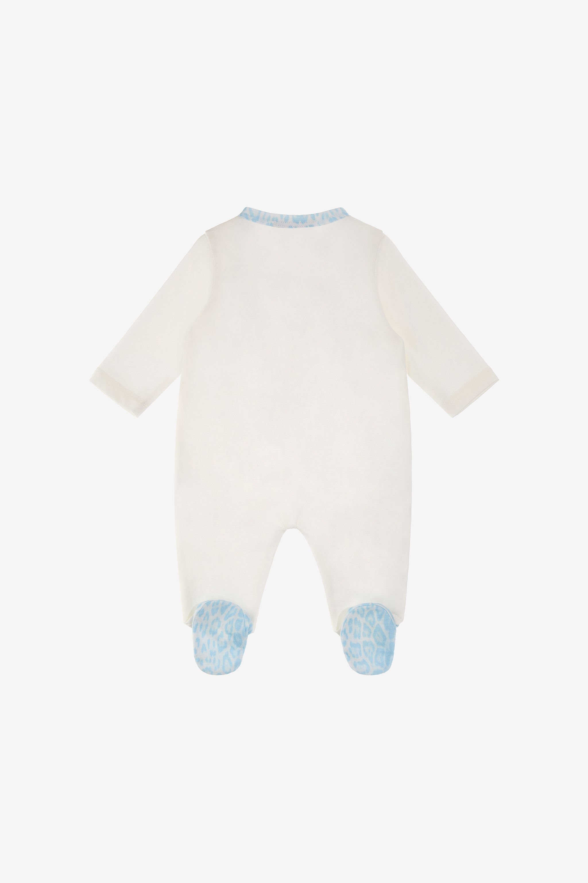 JU RC Monogram embroidery babygrow set Light blue SJT857-JD001