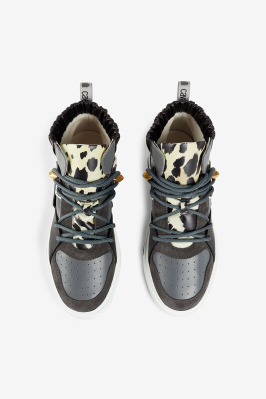 RC Tiger Tooth Panelled Hi-Top Sneakers ST.SICILY/MIX/ORO OKS015-PZA94