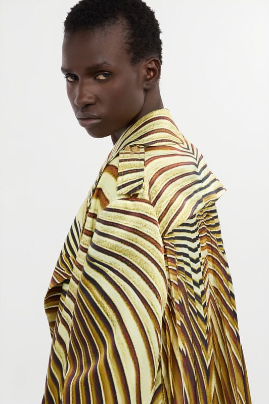 RC Trench In Seta Con Stampa Ray Of Gold SAHARA WWT500-RYS34