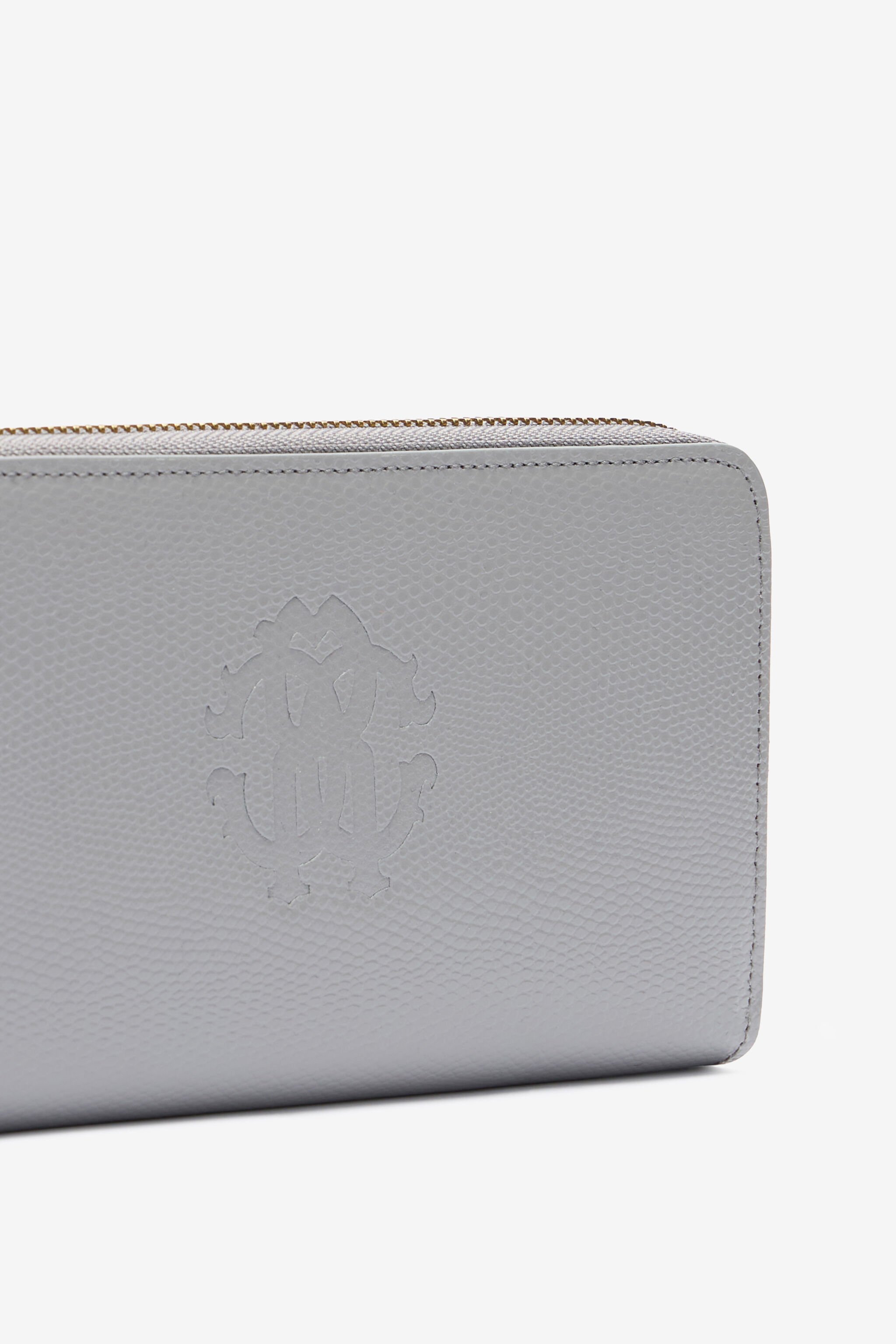 RC Portafoglio in pelle con Monogram RC Grigio OOA00B-PZ015