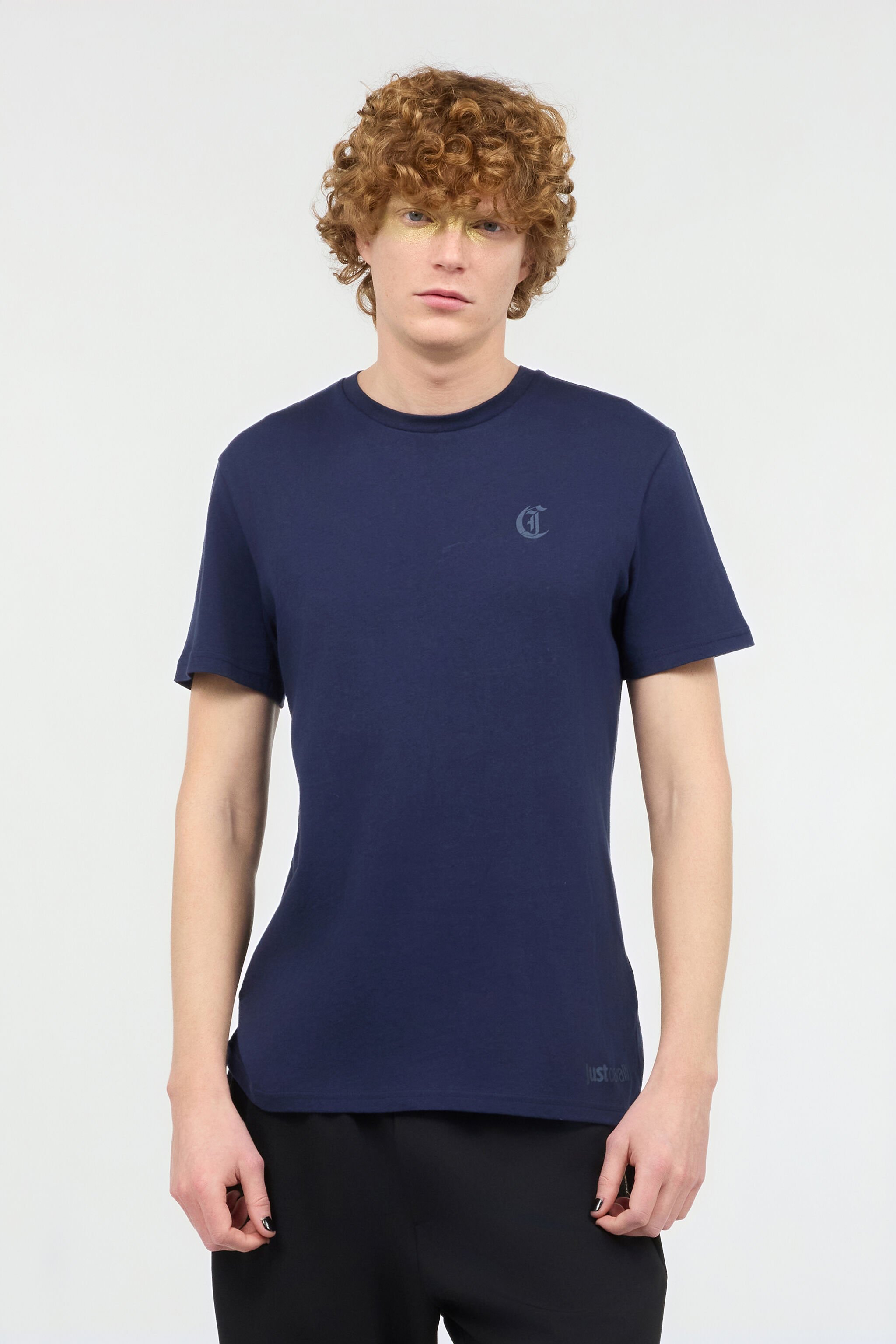 JC T-Shirt Con Monogram JC Dunkelblau UFU003-UF095