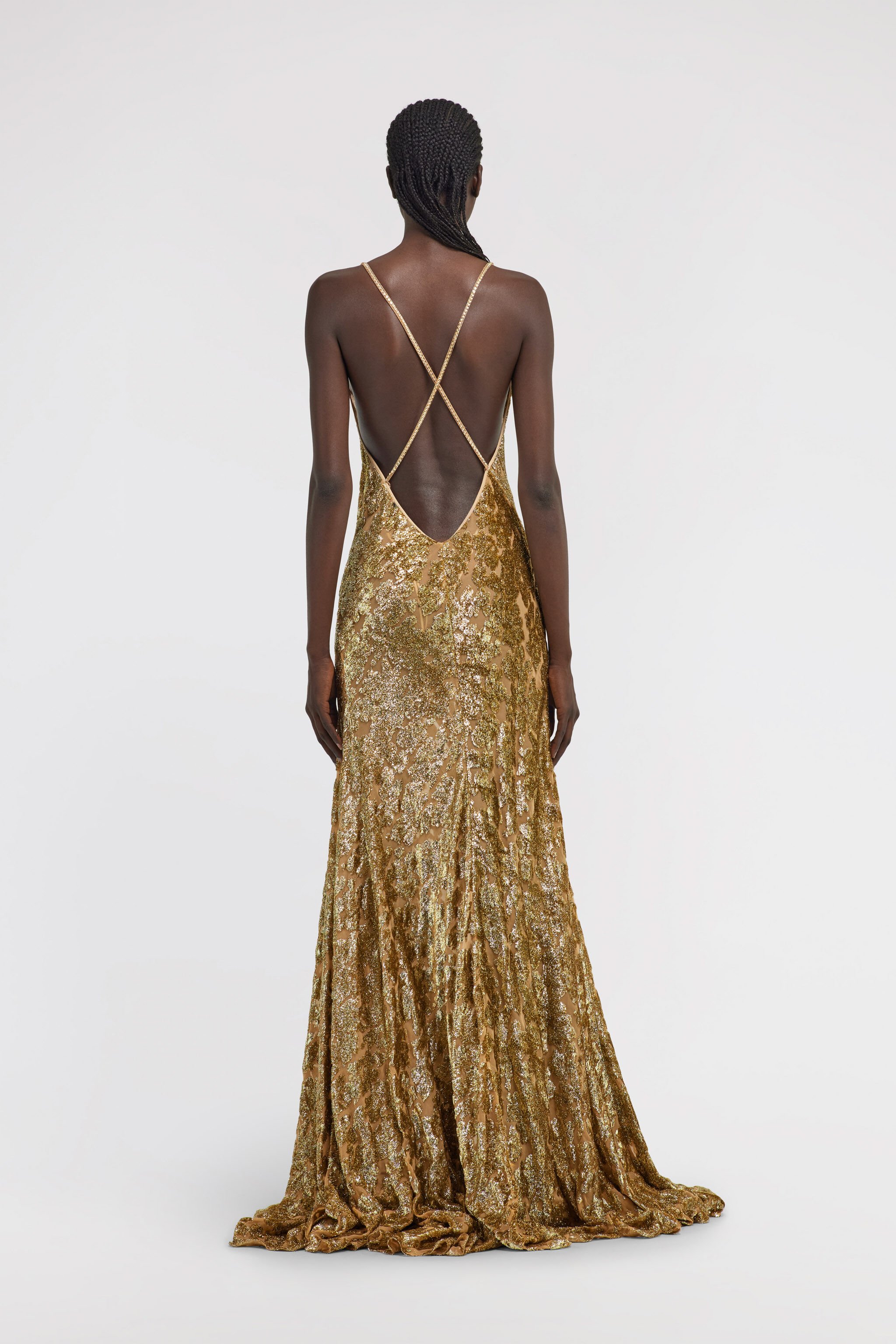 RC Gold Slip Dress Gold TKR109-FY036