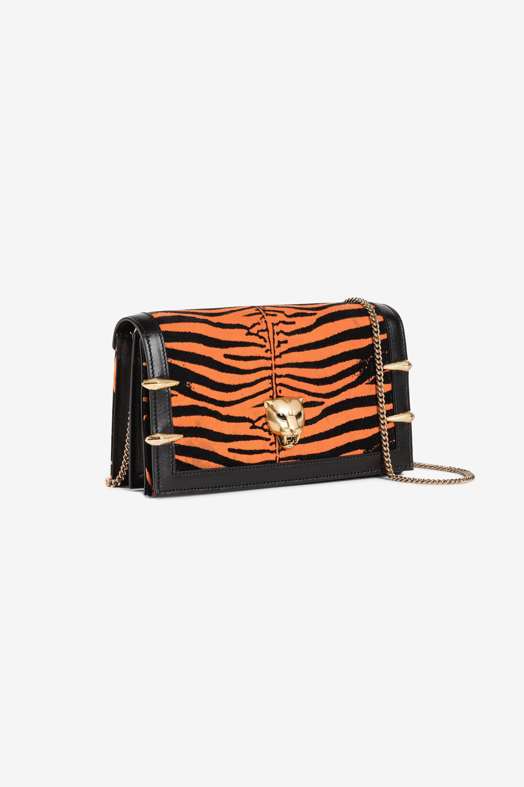 RC Zebra-Print Shoulder Bag Orange PQB002-DE004