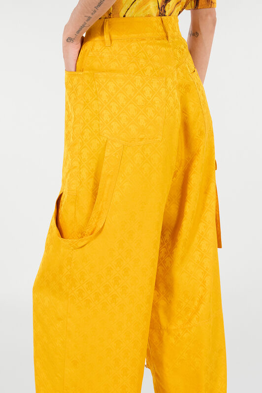 RC Pantaloni Con Monogram Mirror Snake All Over RC Pantaloni Con Monogram Mirror Snake All Over Giallo VKT202-RK010