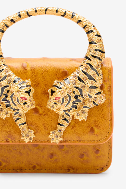 RC Mini Roar Bag With Jeweled Tigers RC Mini Roar Bag With Jeweled Tigers Jaune UKA004-PZ702