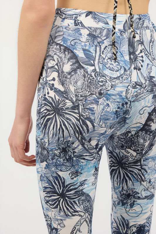 JC Pantalon Évasé Avec Imprimé Sur Toute La Surface Bleu clair UFT086-UF125