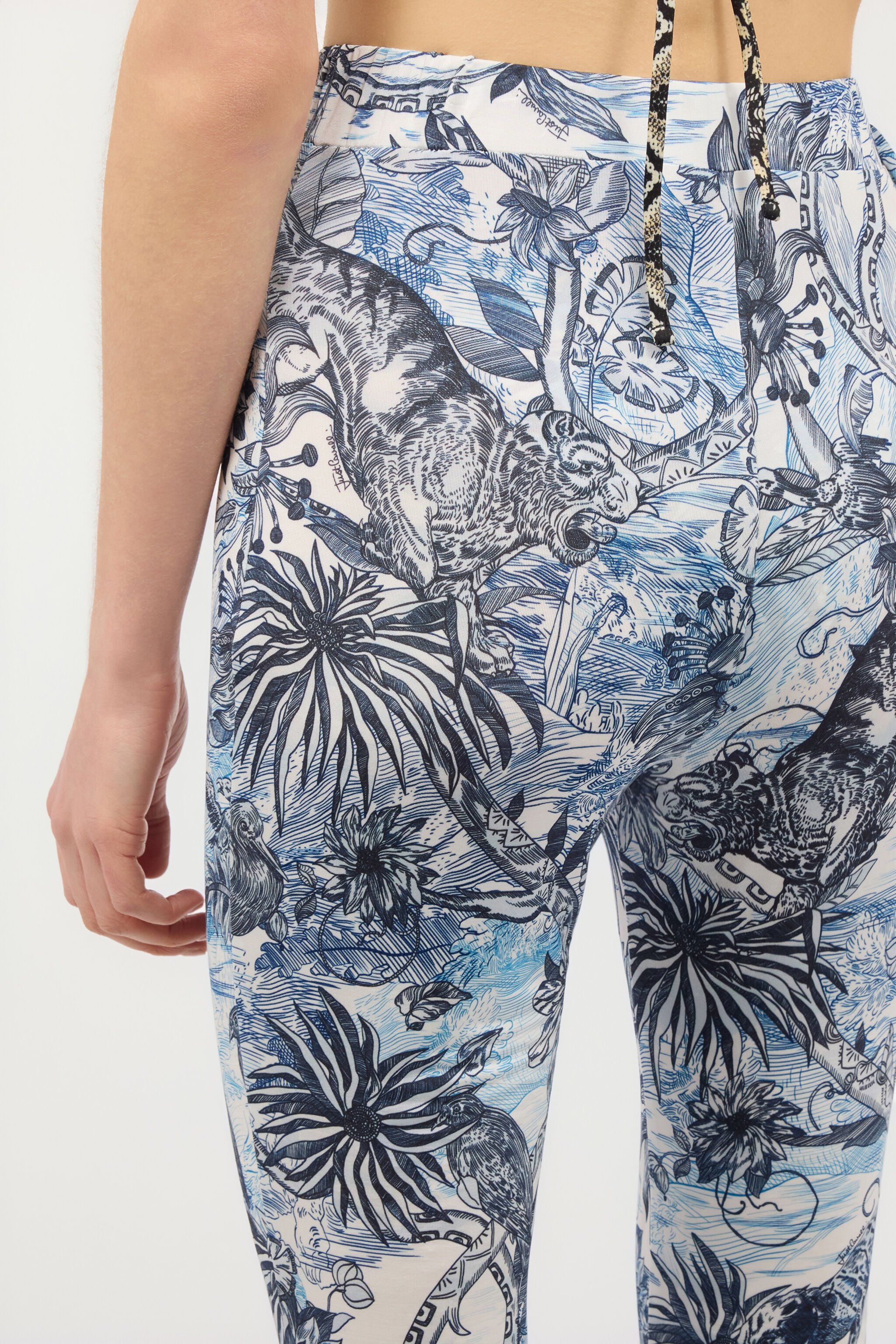 JC Pantalon Évasé Avec Imprimé Sur Toute La Surface Bleu clair UFT086-UF125