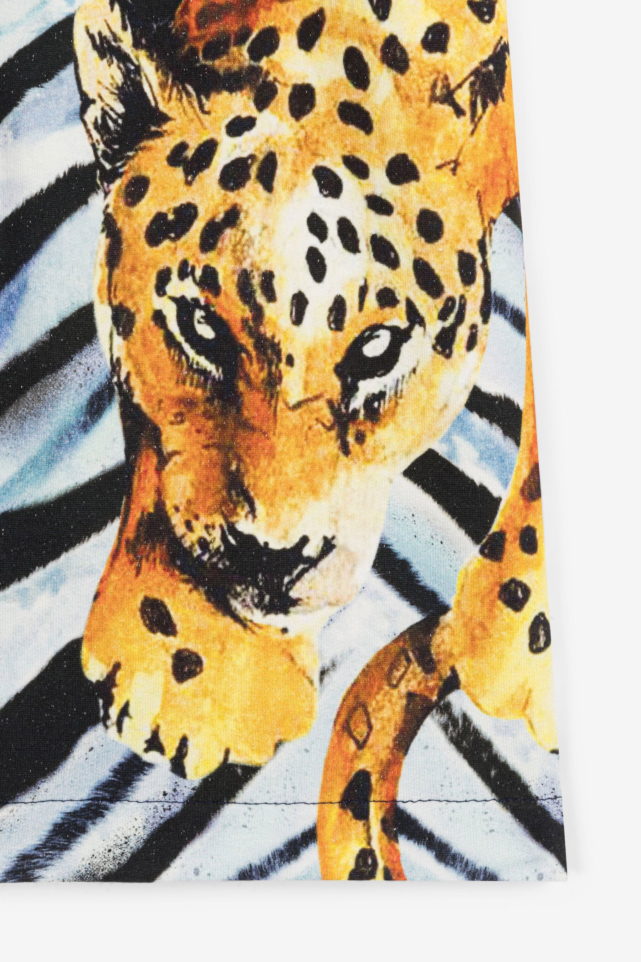 JU Zebra And Jaguar-Print Shorts Dark blue OJT261-ISA2J