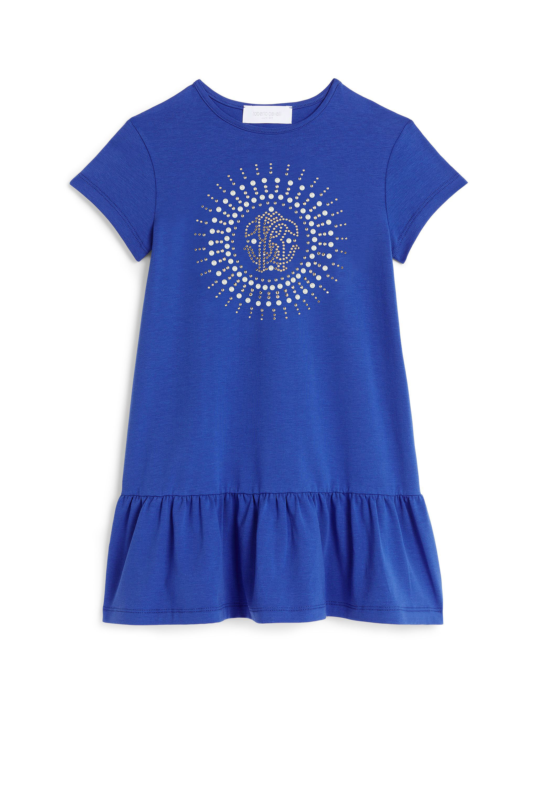 JU Embellished logo T-shirt dress STRONG BLUE MJT101-JV025