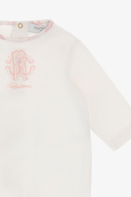 JU RC Monogram-Embroidery Babygrow Set Pink TJT803-JD001