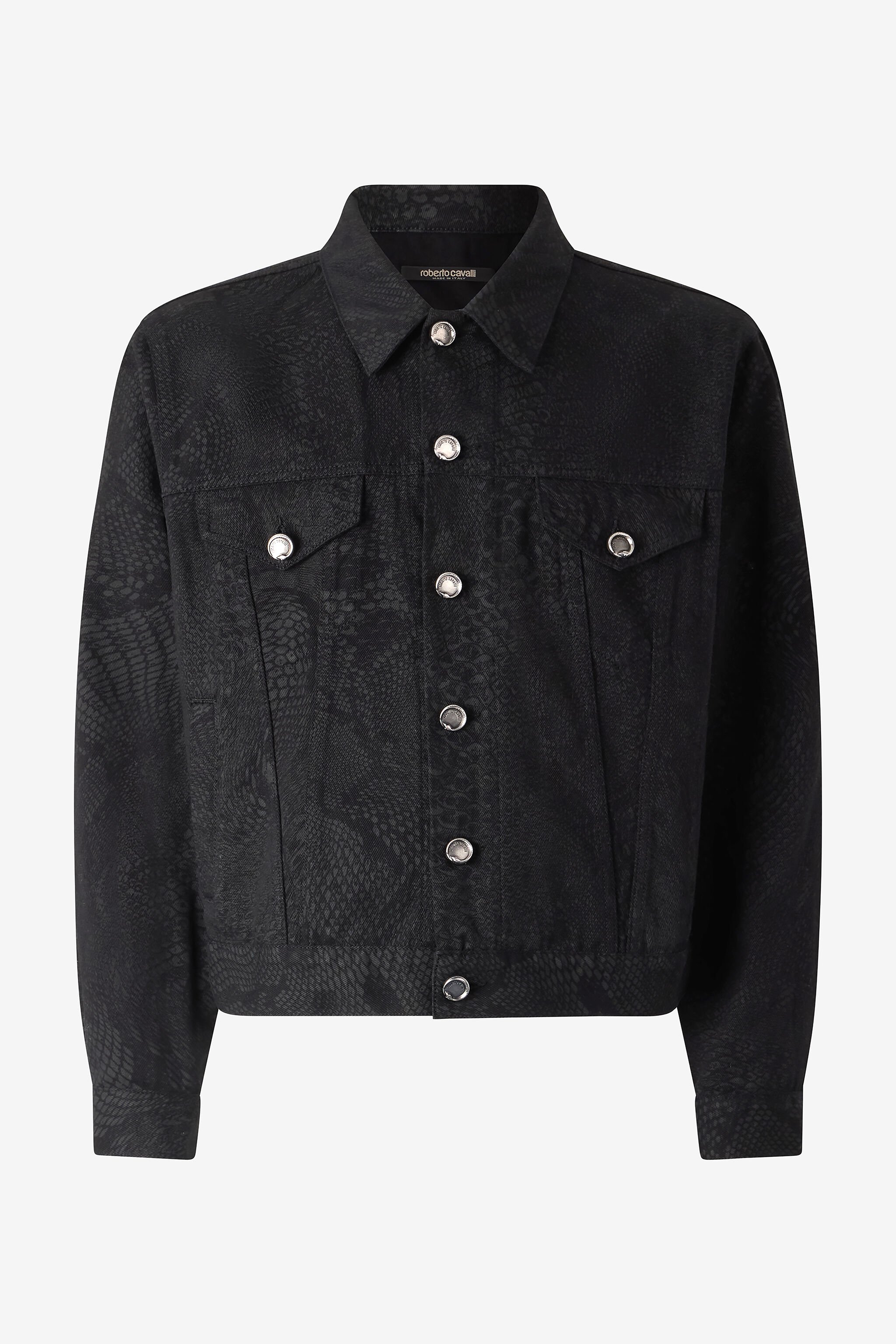 RC Jeansjacke Mit Print Python Schwarz URJ415-4NN53
