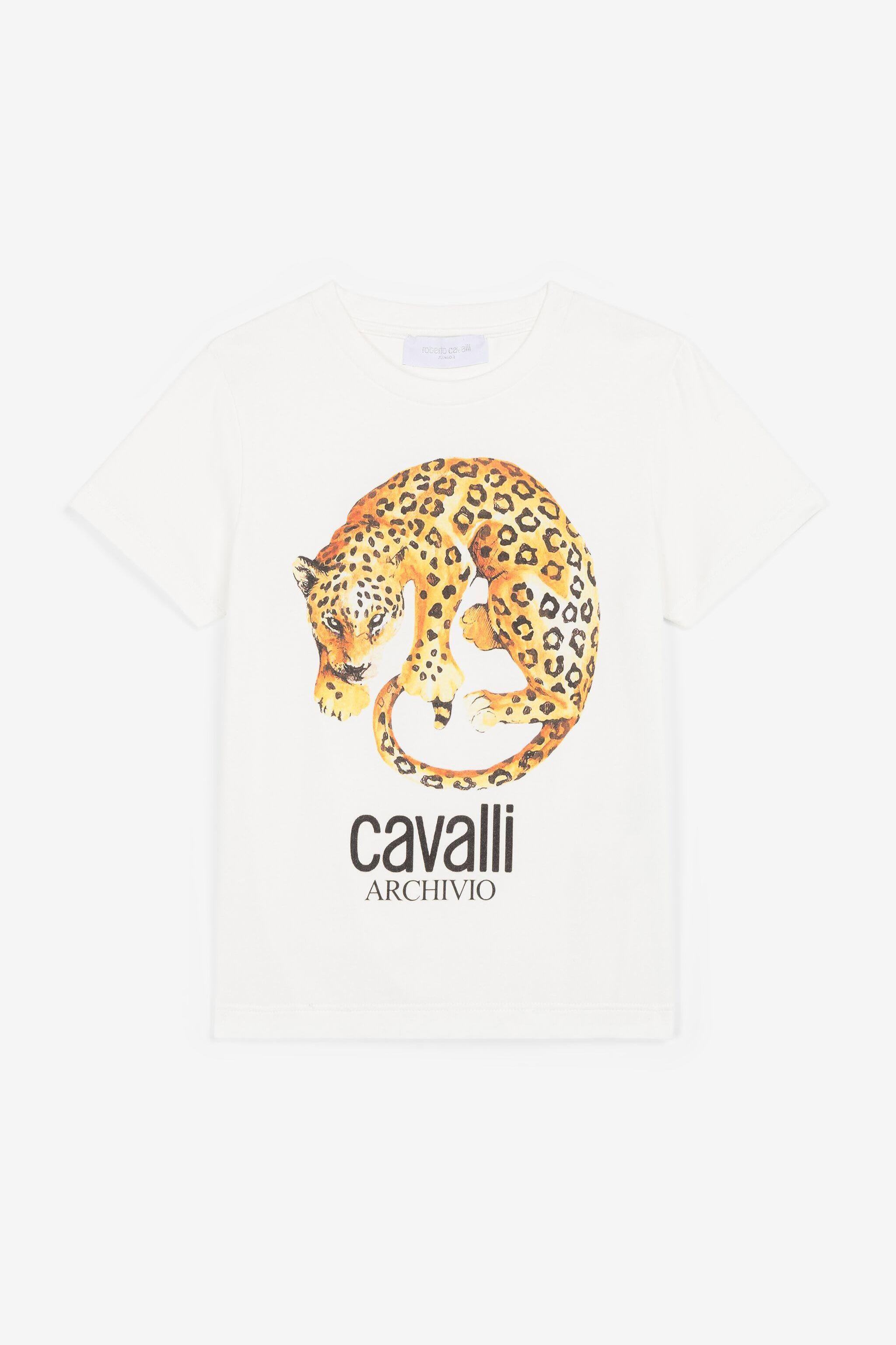 JU Jaguar-Print T-Shirt OFF WHITE OJT600-ISA2J
