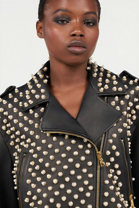 RC Leather Bomber Jacket BLACK WKP800-PN001