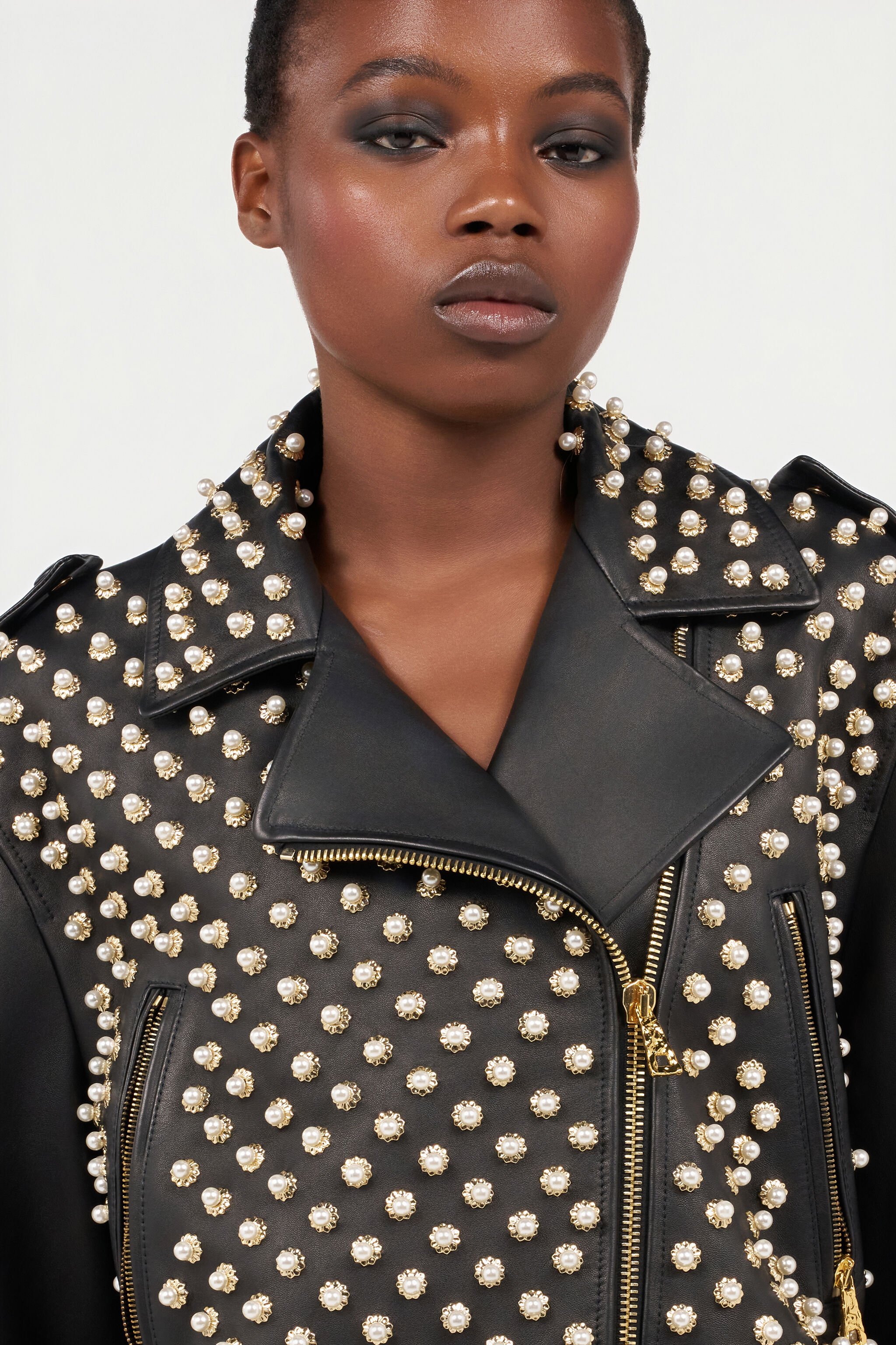 RC Leather Bomber Jacket BLACK WKP800-PN001