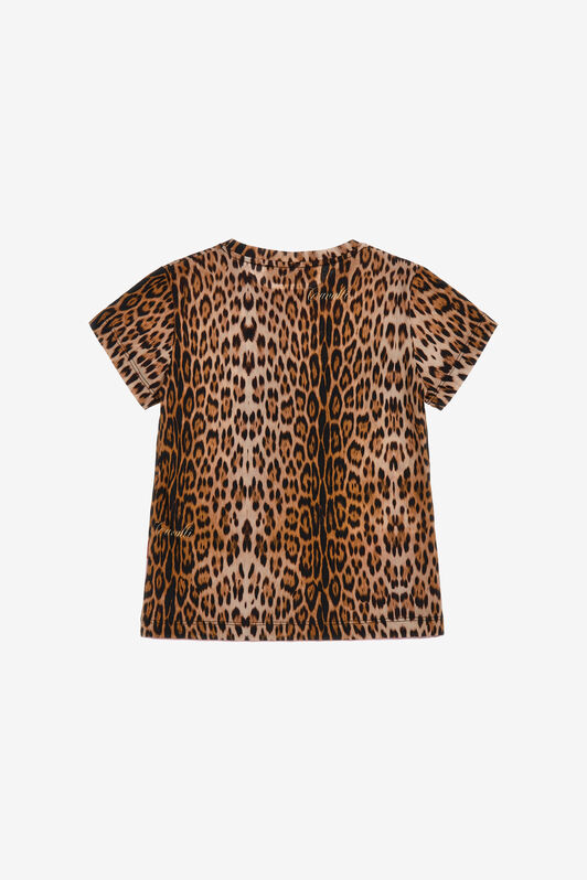 JU Jaguar Skin print T-shirt Hellbraun SJT651-JFI97