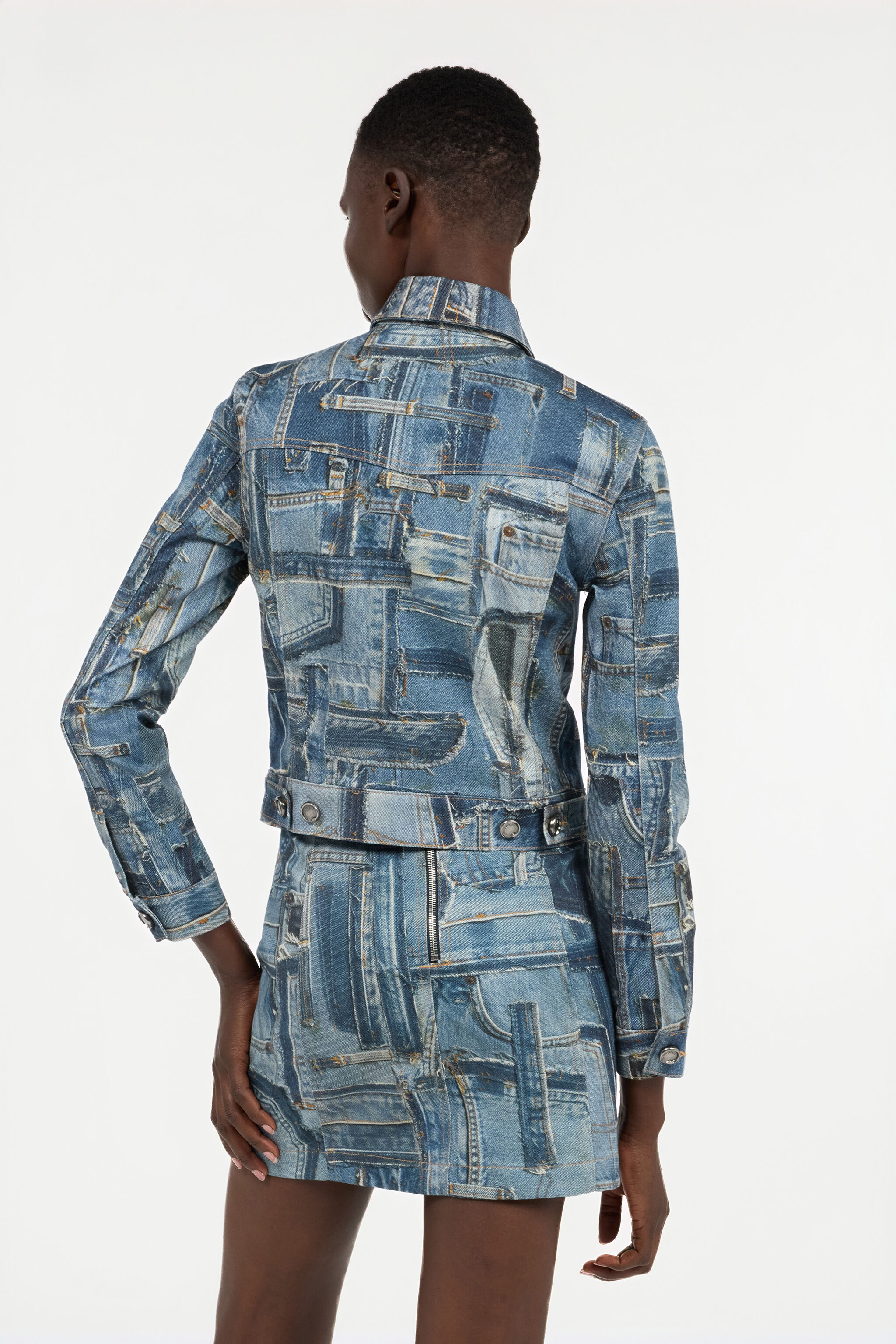 RC Patchwork Capsule Collection Denim Jacket Blue UWJ450-VT001