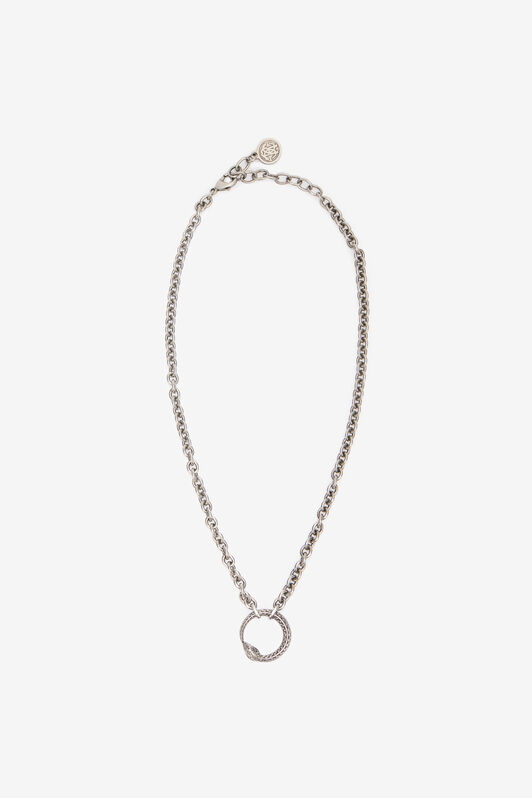 RC Collar De Cadena Con Serpiente Plata URG003-AM258