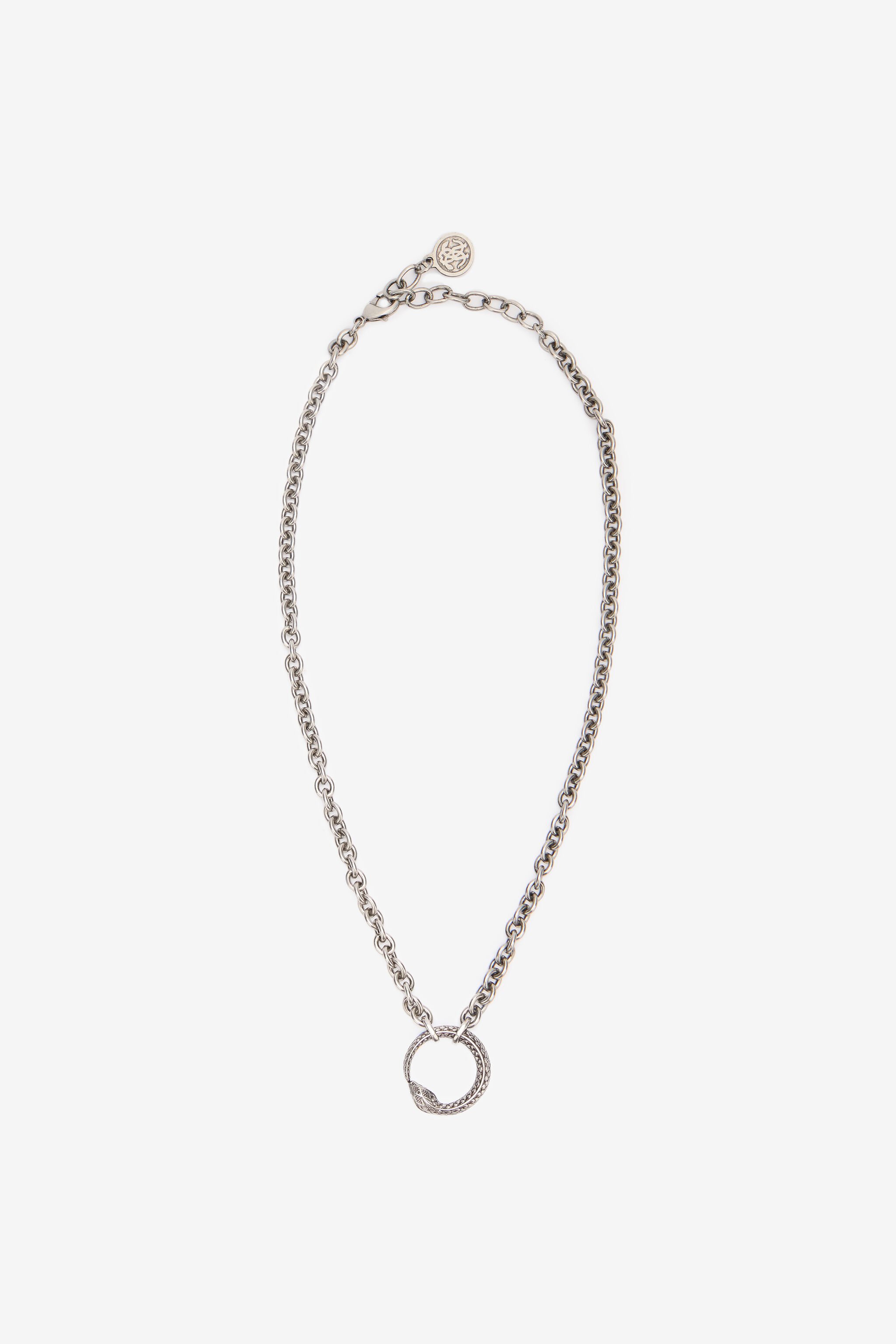RC Collar De Cadena Con Serpiente Plata URG003-AM258