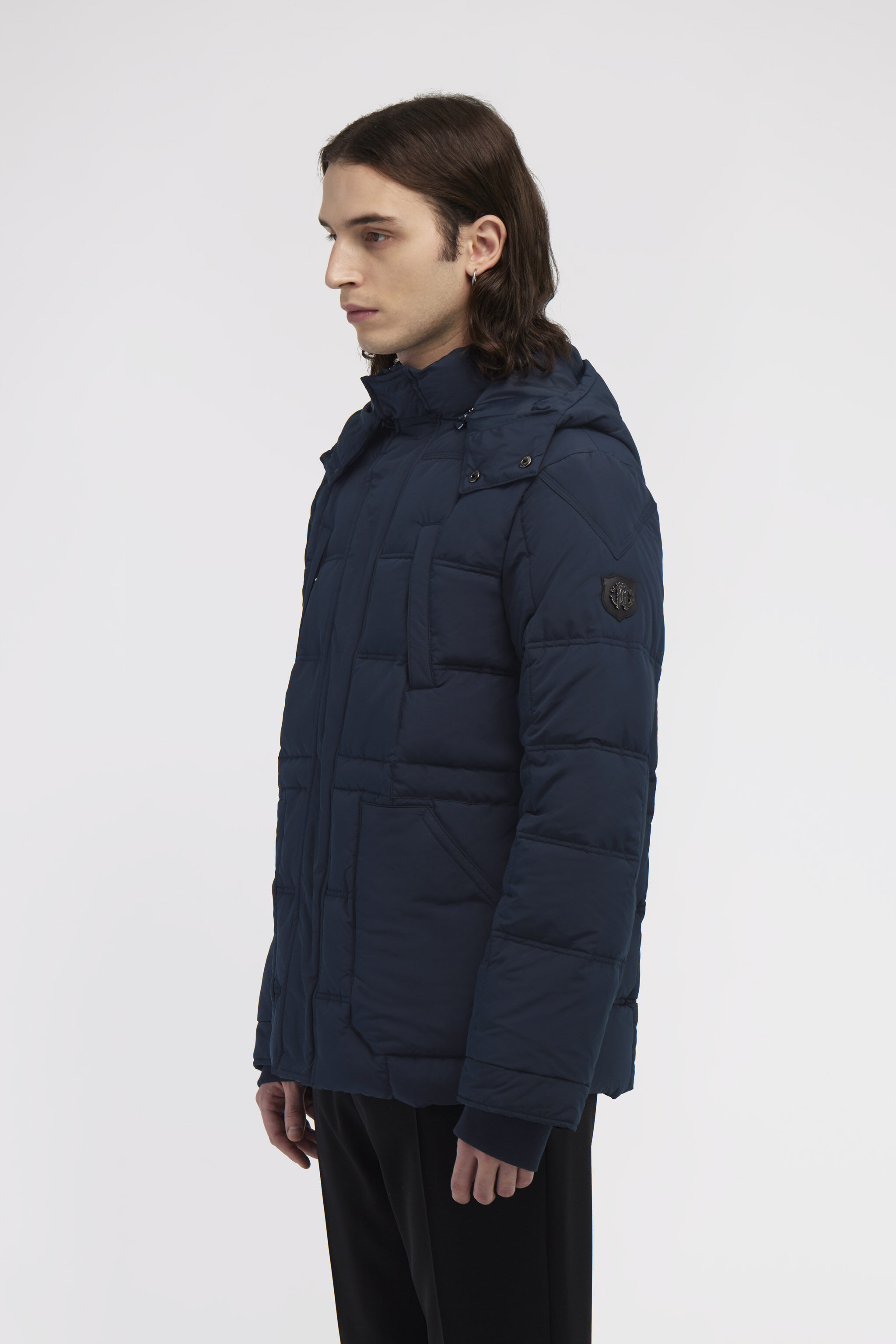 RC Padded down jacket with logo Azul oscuro NOT40F-SB001
