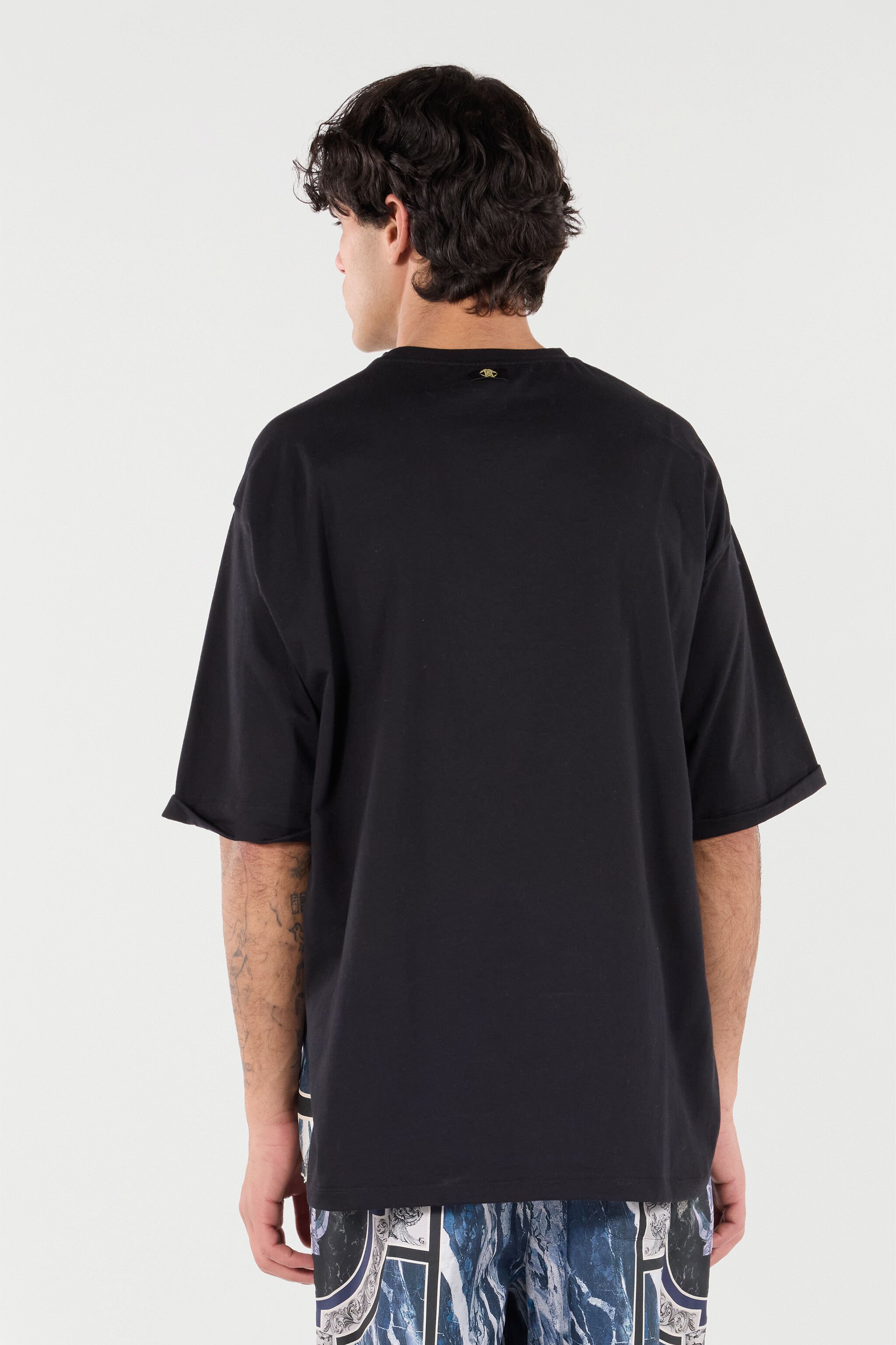 RC T-Shirt Mit Print Marble Und Verzierungen Dunkelblau URT62A-4QN85