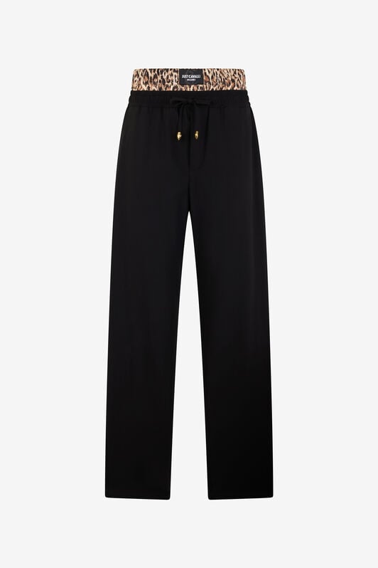JC Pantaloni Sportivi Con Vita Leopard Skin JC Pantaloni Sportivi Con Vita Leopard Skin BLACK VFT147-VF226