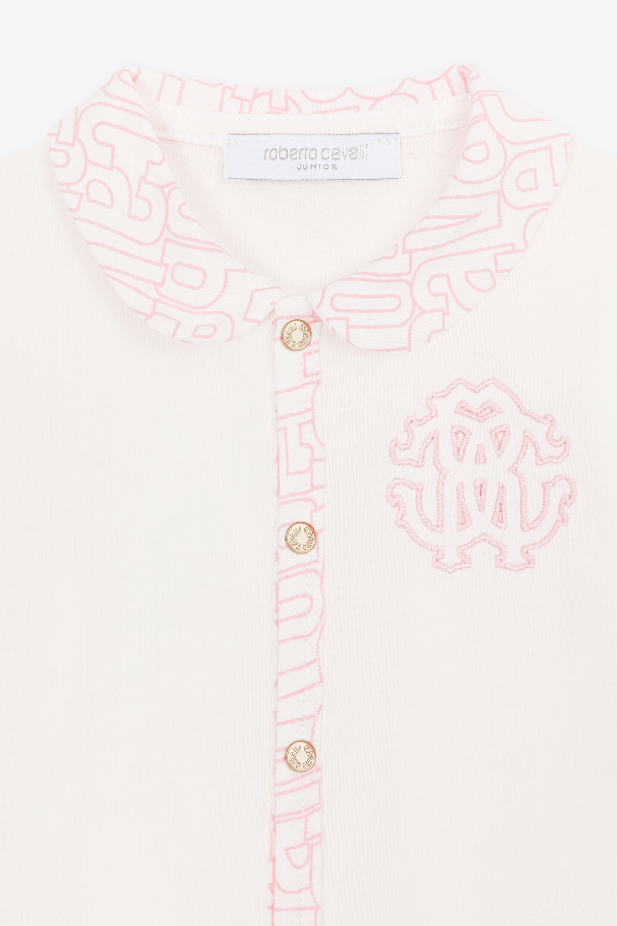 JU RC Monogram-Embroidered Babygrow Set Pink RJT80T-JD001