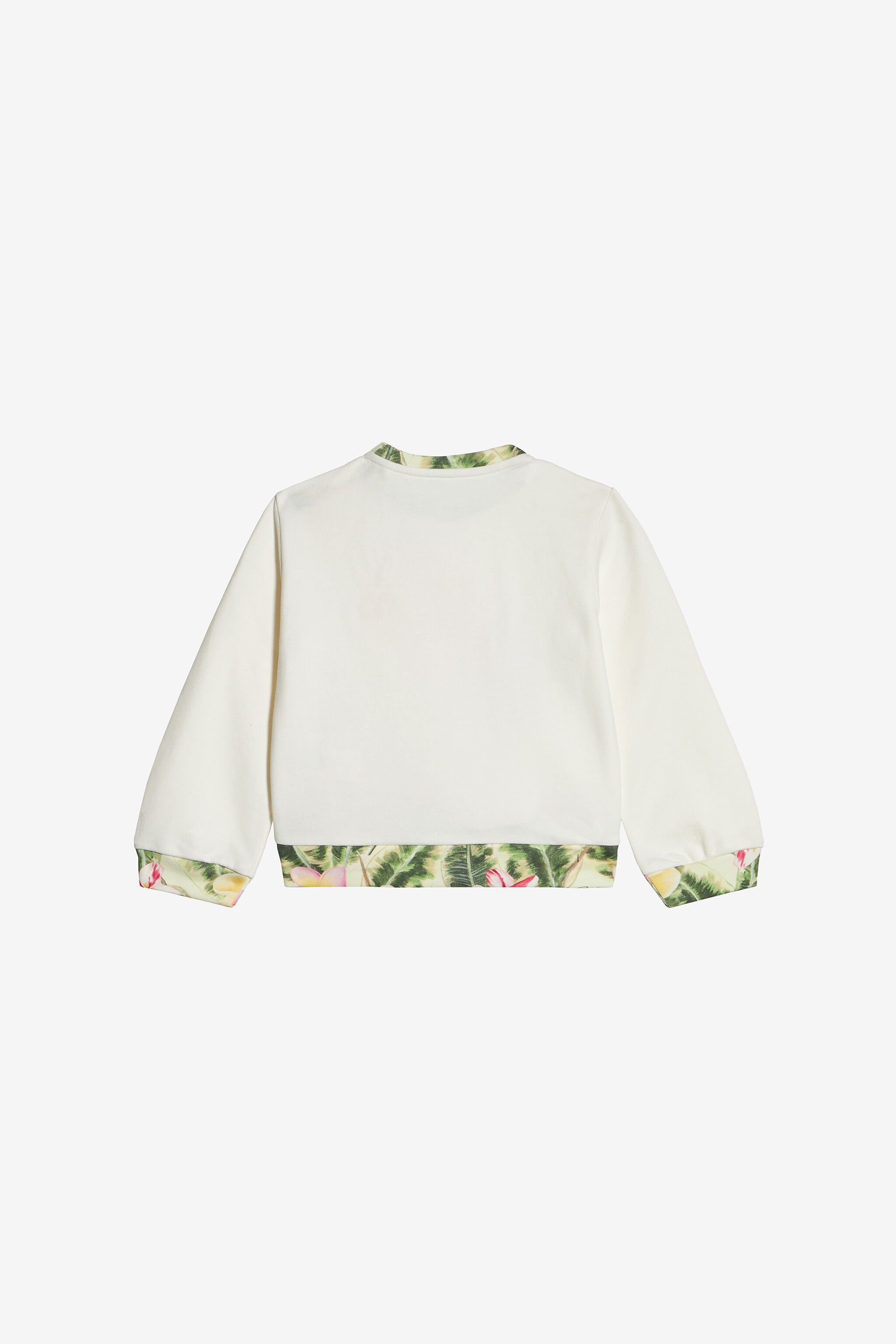 JU Sweatshirt With Embroidered Flowers And RC Monogram MILKY WHITE UJT663-CF050