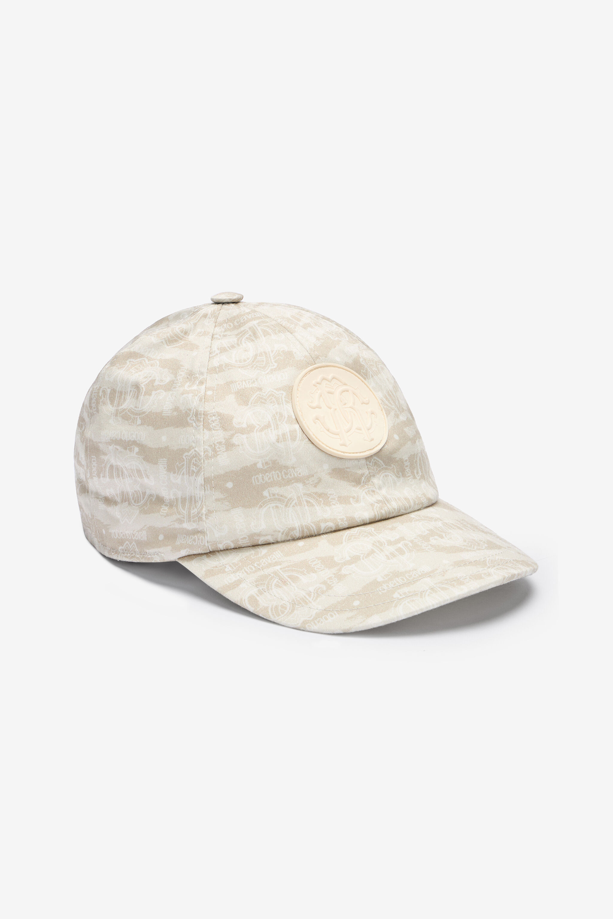 JU Cappellino Da Baseball Con Monogram E Logo Avorio UJZ00B-6SO44