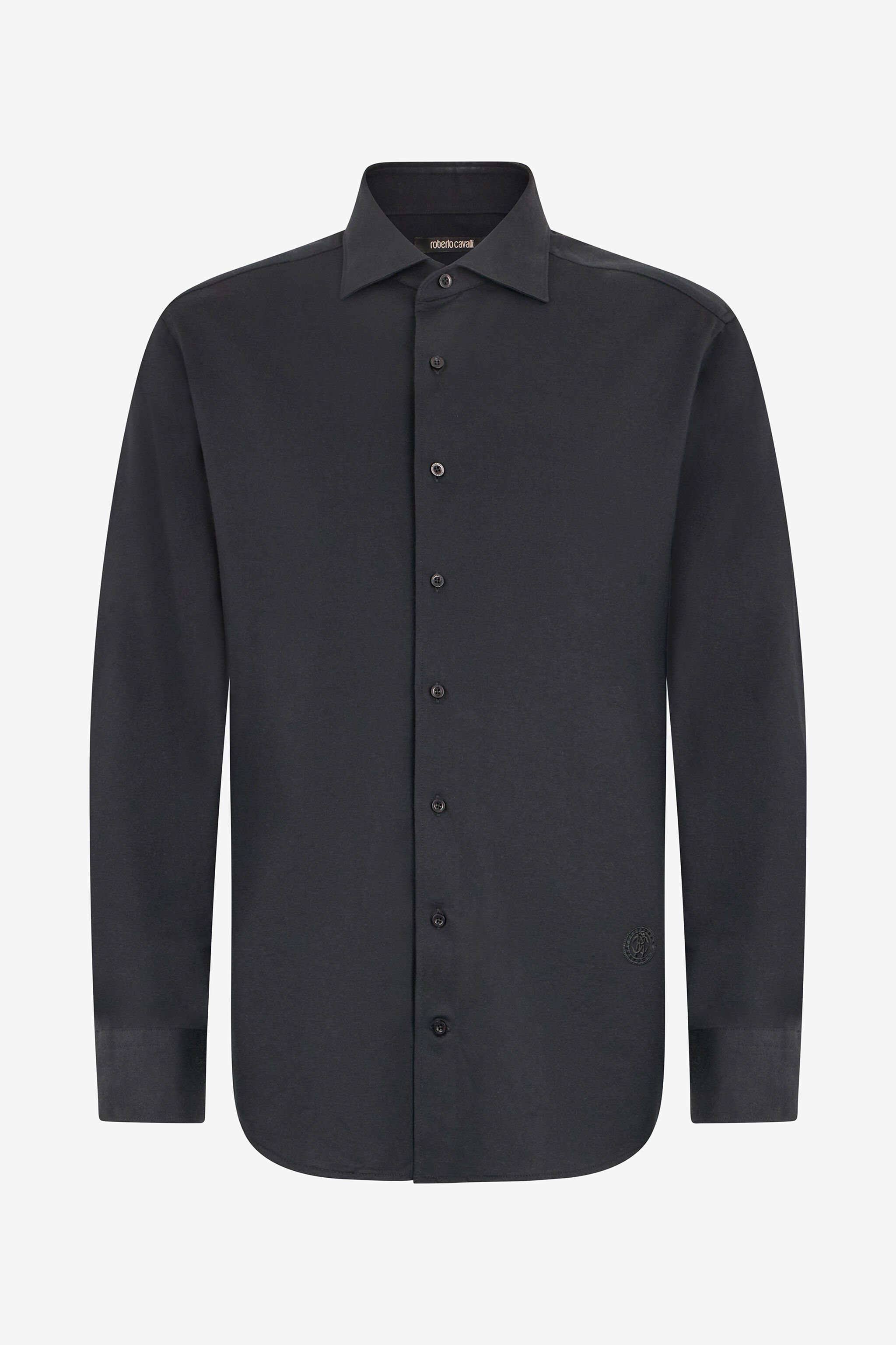 RC Black Shirt With Monogram RC BLACK QOT70H-CE007