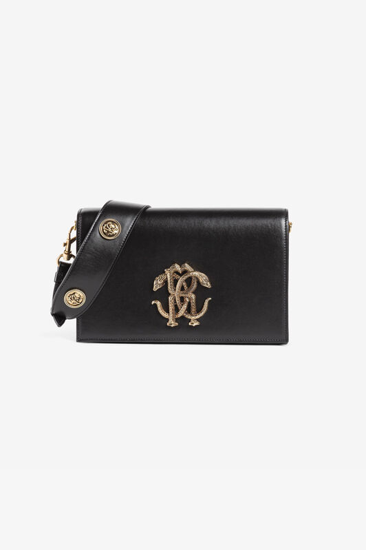 RC Logo-plaque embellished-strap bag RC Logo-plaque embellished-strap bag Black RKB004-PZ132