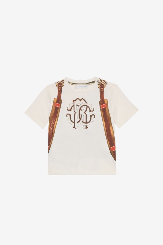 JU T-Shirt Con Stampa Fronte E Retro Bianco UJT616-JD001