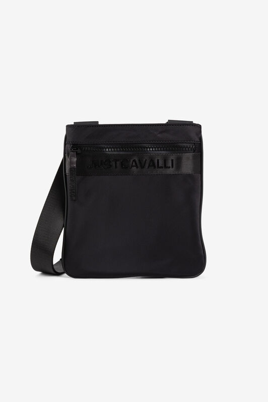 JC Just Cavalli Logo-Appliqué Crossbody Bag BLACK Q62339-Q1242