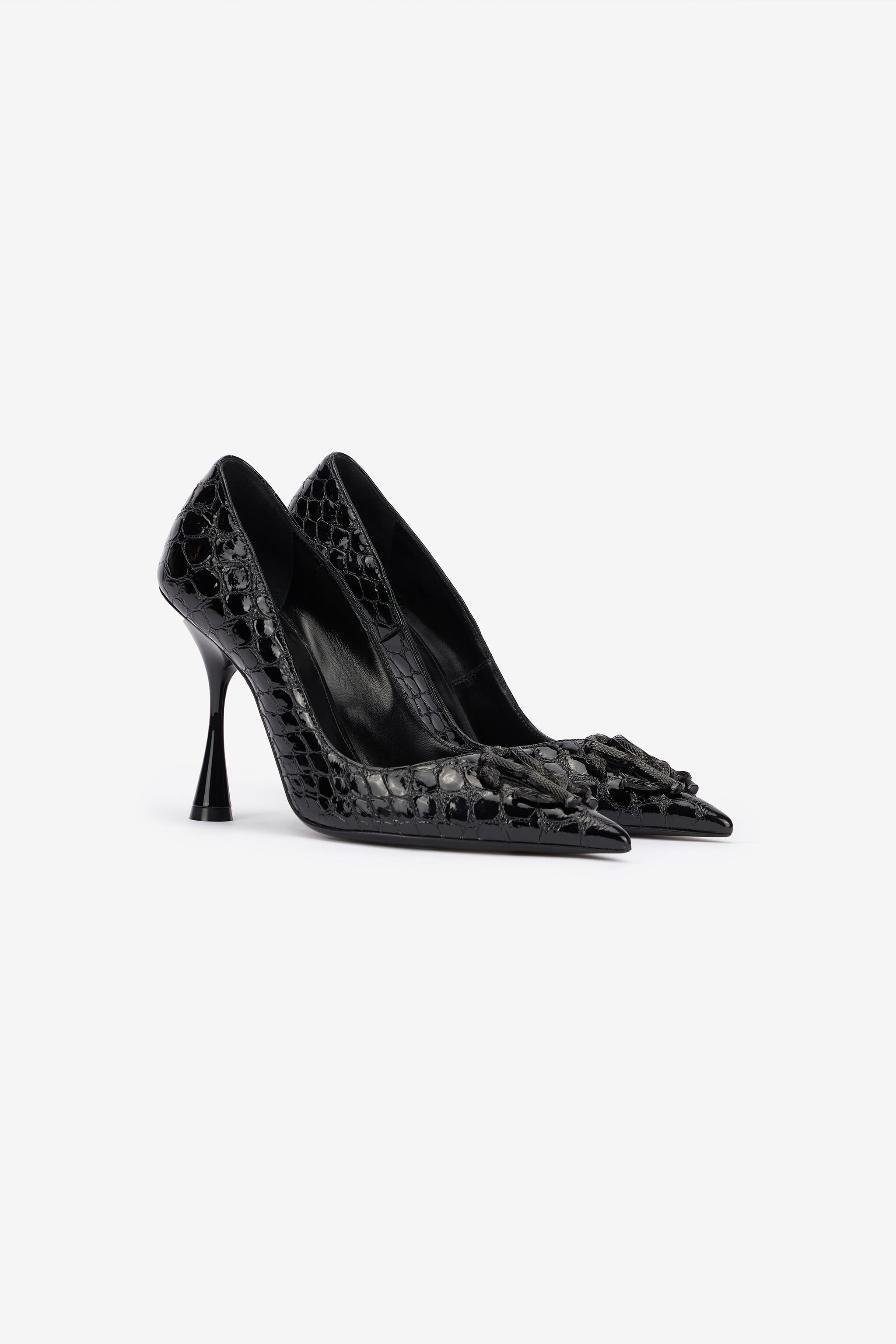 RC Décolleté Coccodrillo In Pelle Nero UKS011-PZV97