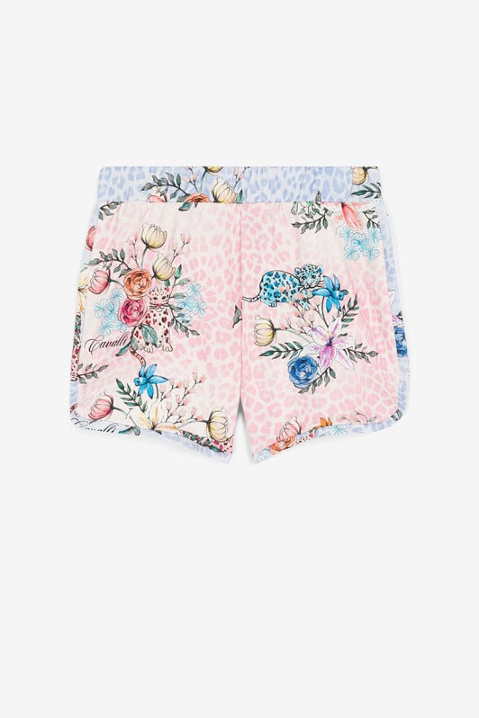 JU Shorts mit Jaguar- und Blumendruck JU Shorts mit Jaguar- und Blumendruck Rosa QJT200-5OF61