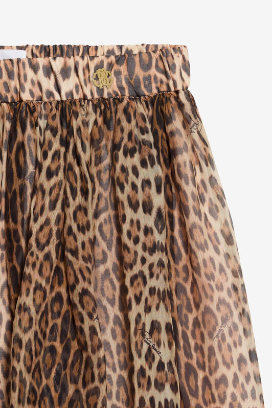 JU Kinderrock mit Leoparden-Print BLACK WJT30C-6DR13