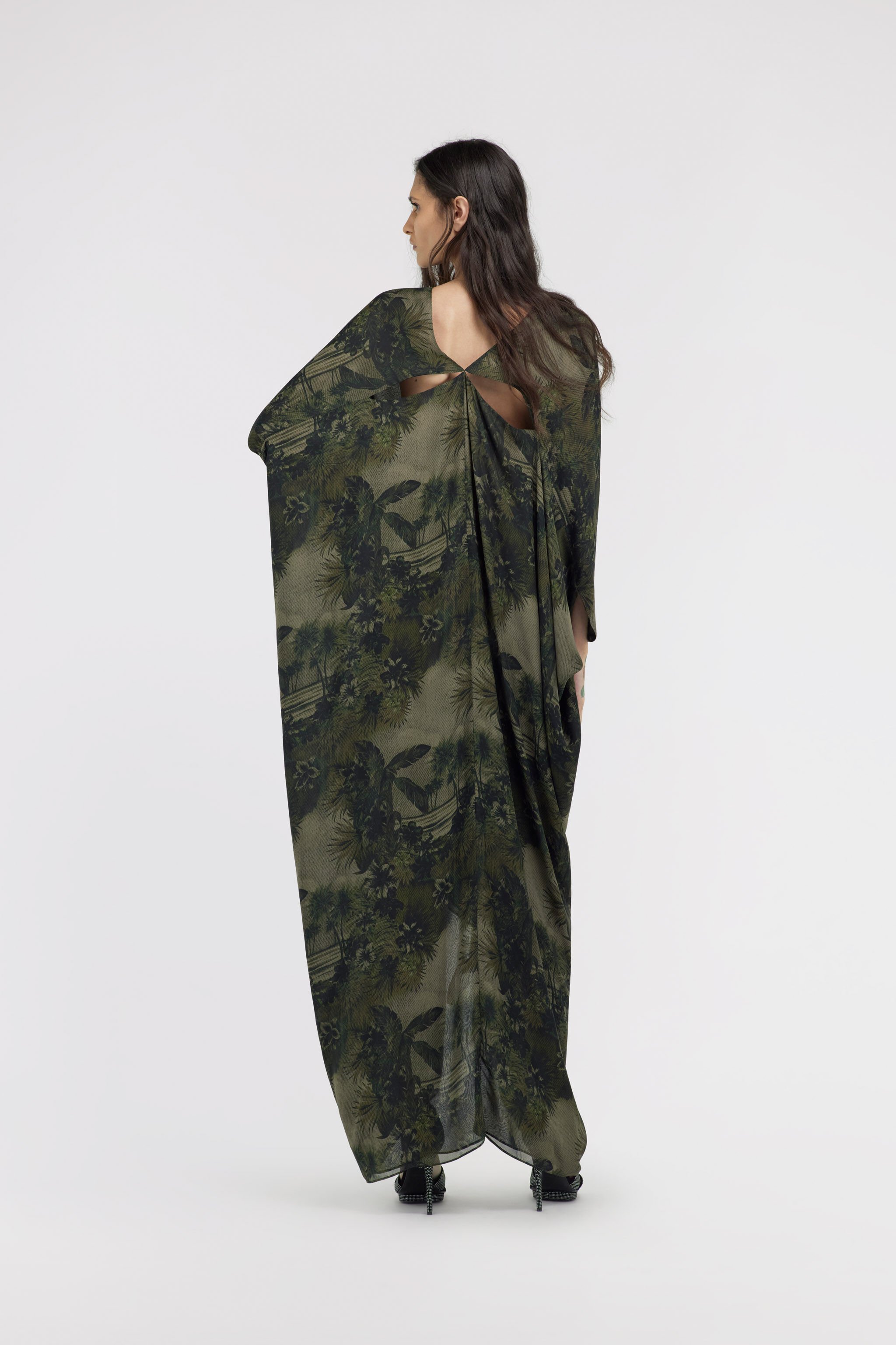 RC Hawaii Green print Kaftan Dark green SKT181-CTI84