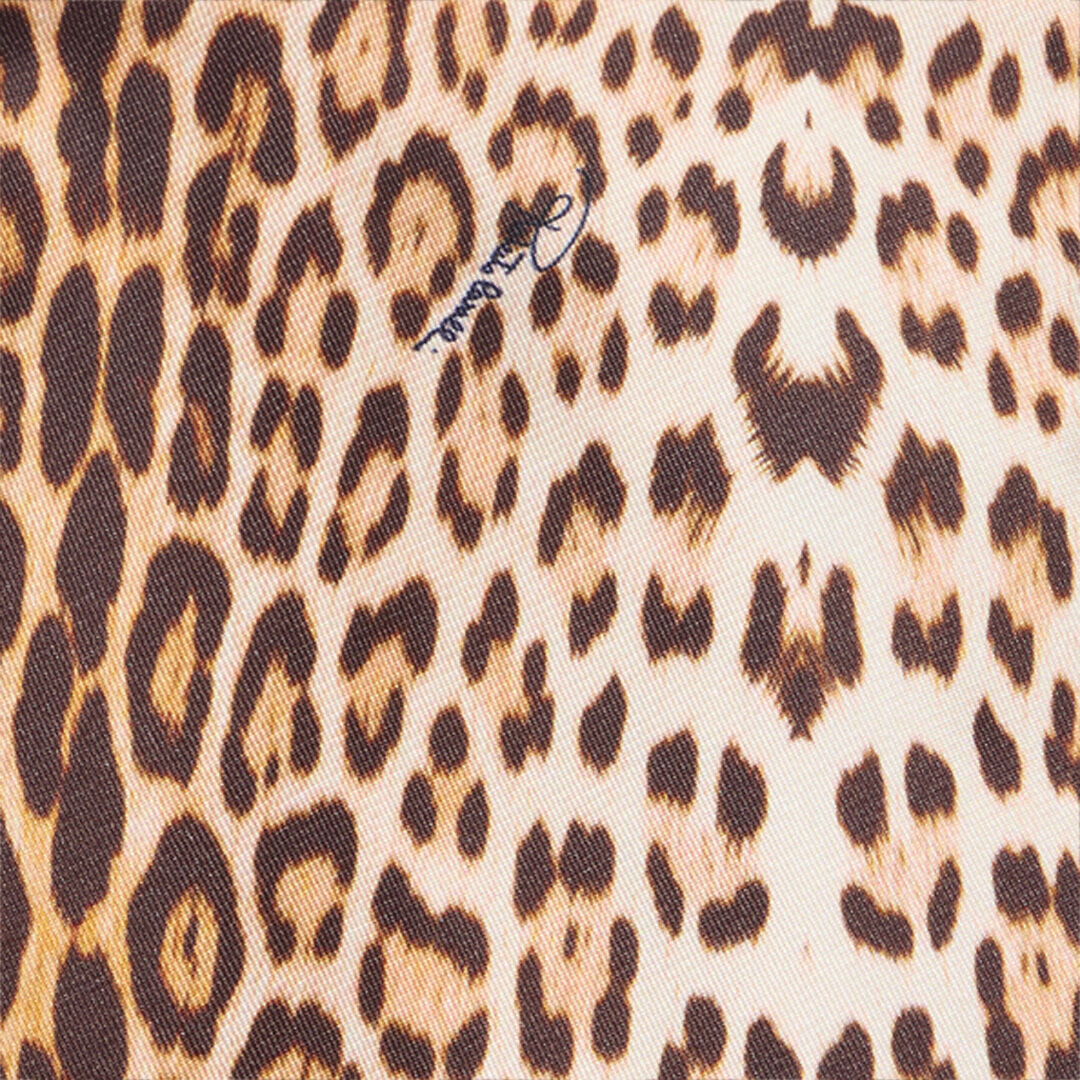 JU Dress with Jaguar Skin Print NATURAL VJT10F-FXO52