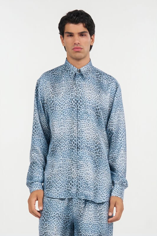 RC Silk Shirt with Baby Jaguar Print QUIET HARBOUR WNT712-4QR31